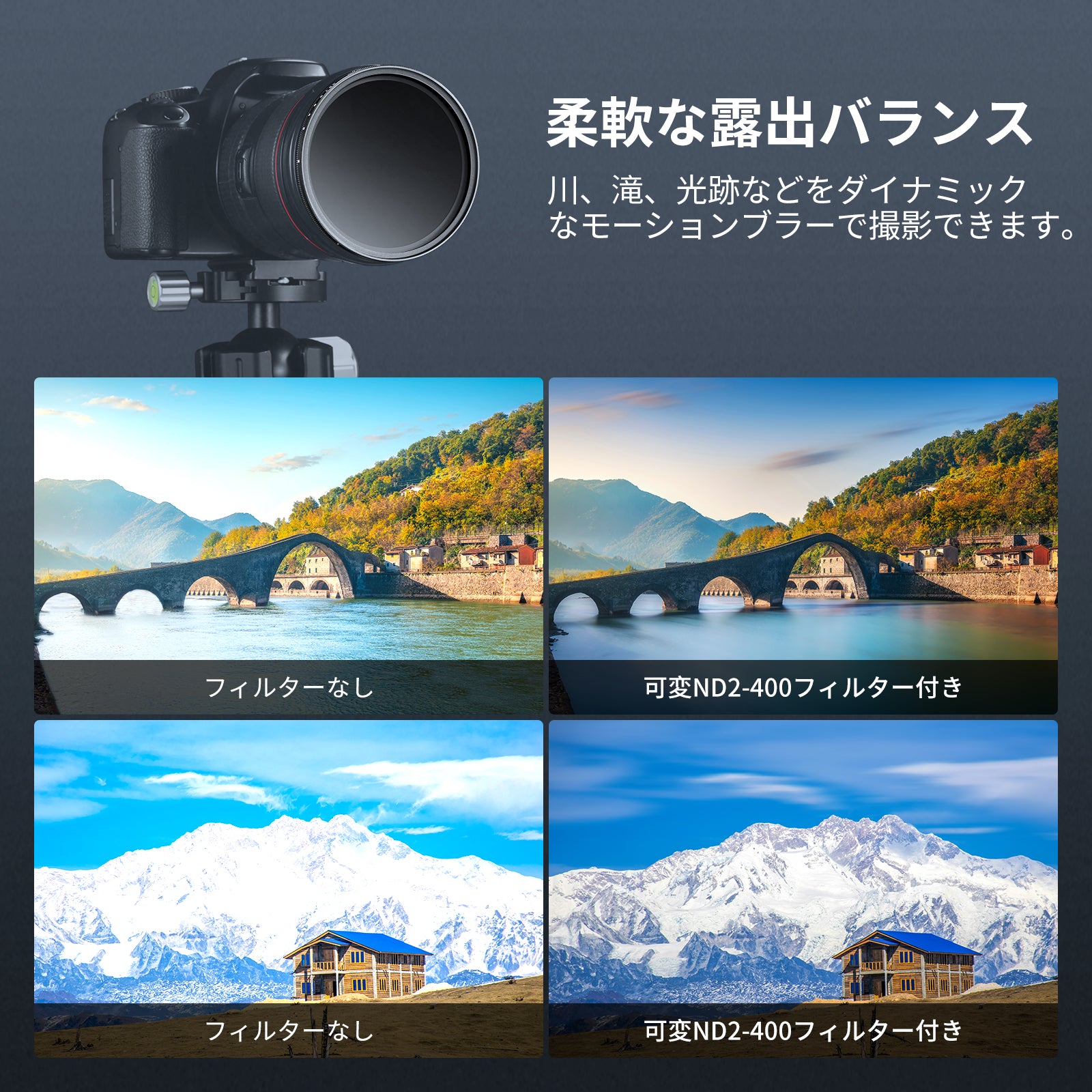 neerg さま専用 NEEWER BASICS 可変 ND2-400 フィルター – NEEWER.JP