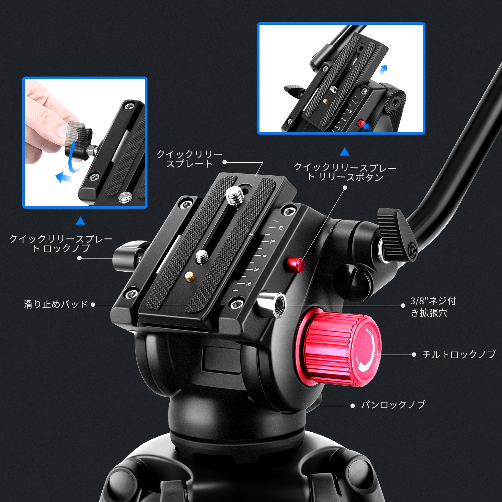 NEEWER TP-M200 200cmビデオ三脚 – NEEWER.JP
