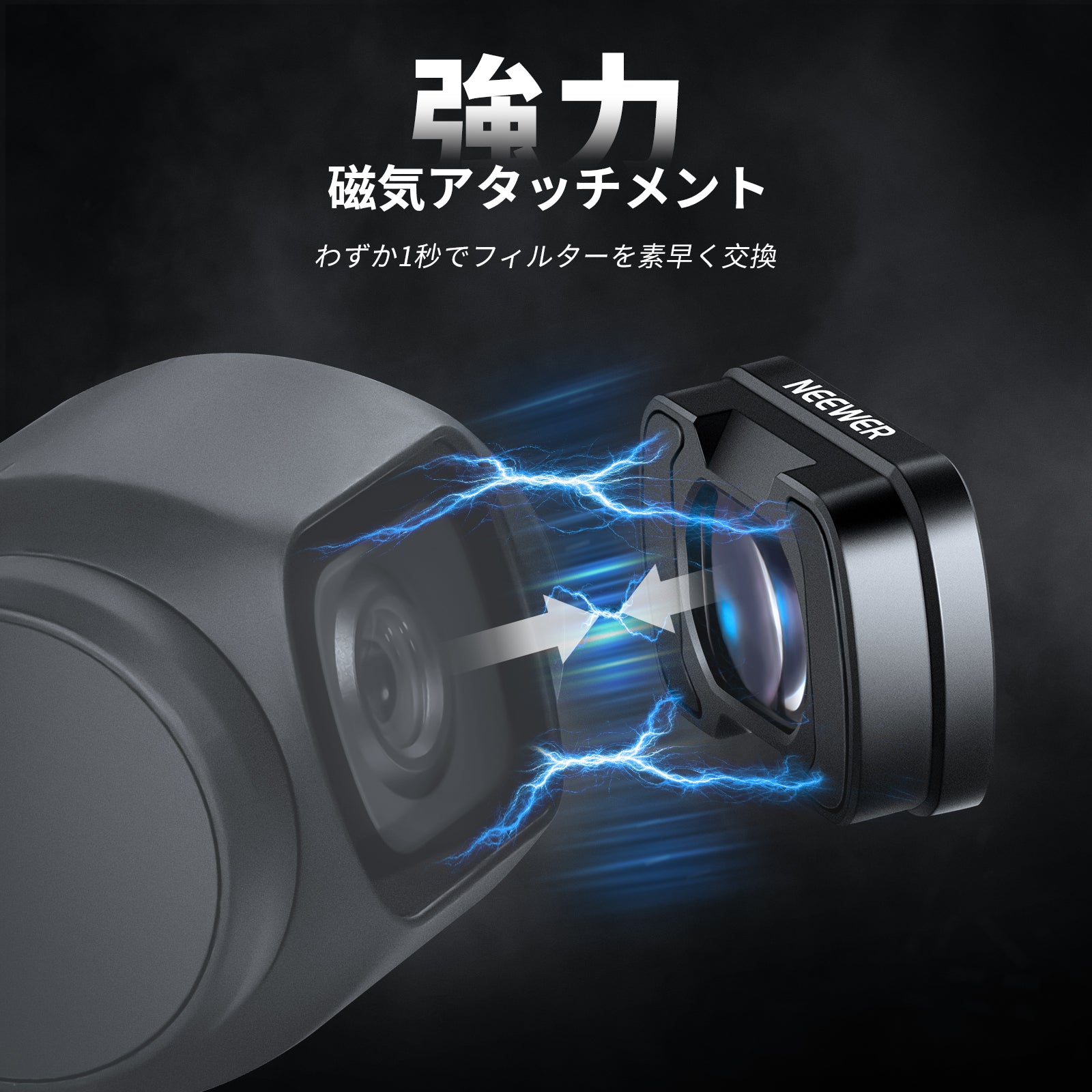 NEEWER FL-B33 1/4 ブラック拡散フィルター&広角レンズキット
