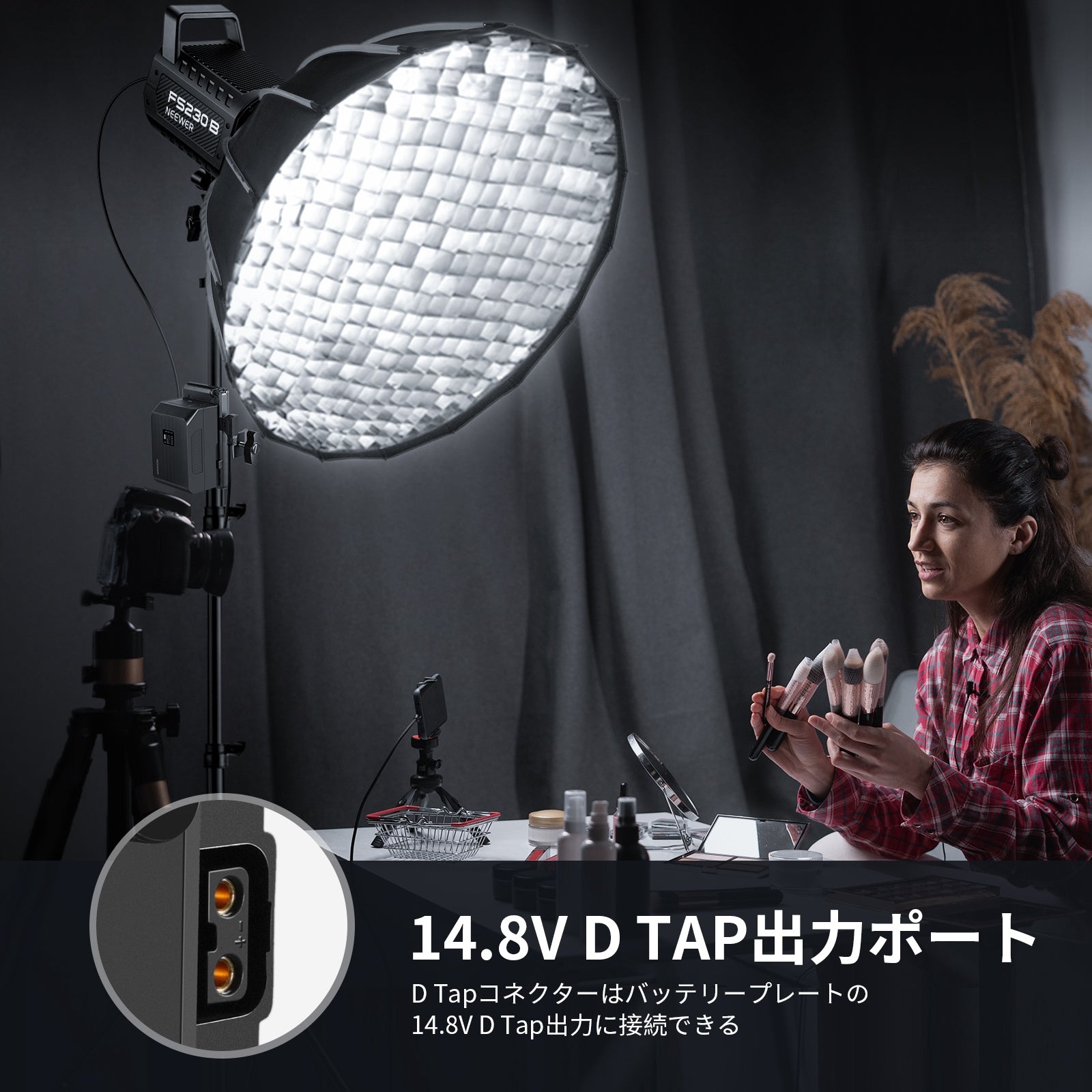 ✨NEEWER PS008 バッテリーパワープレート NEEWER PS008 K3 V Mount Battery Plate with C Clamp Kit