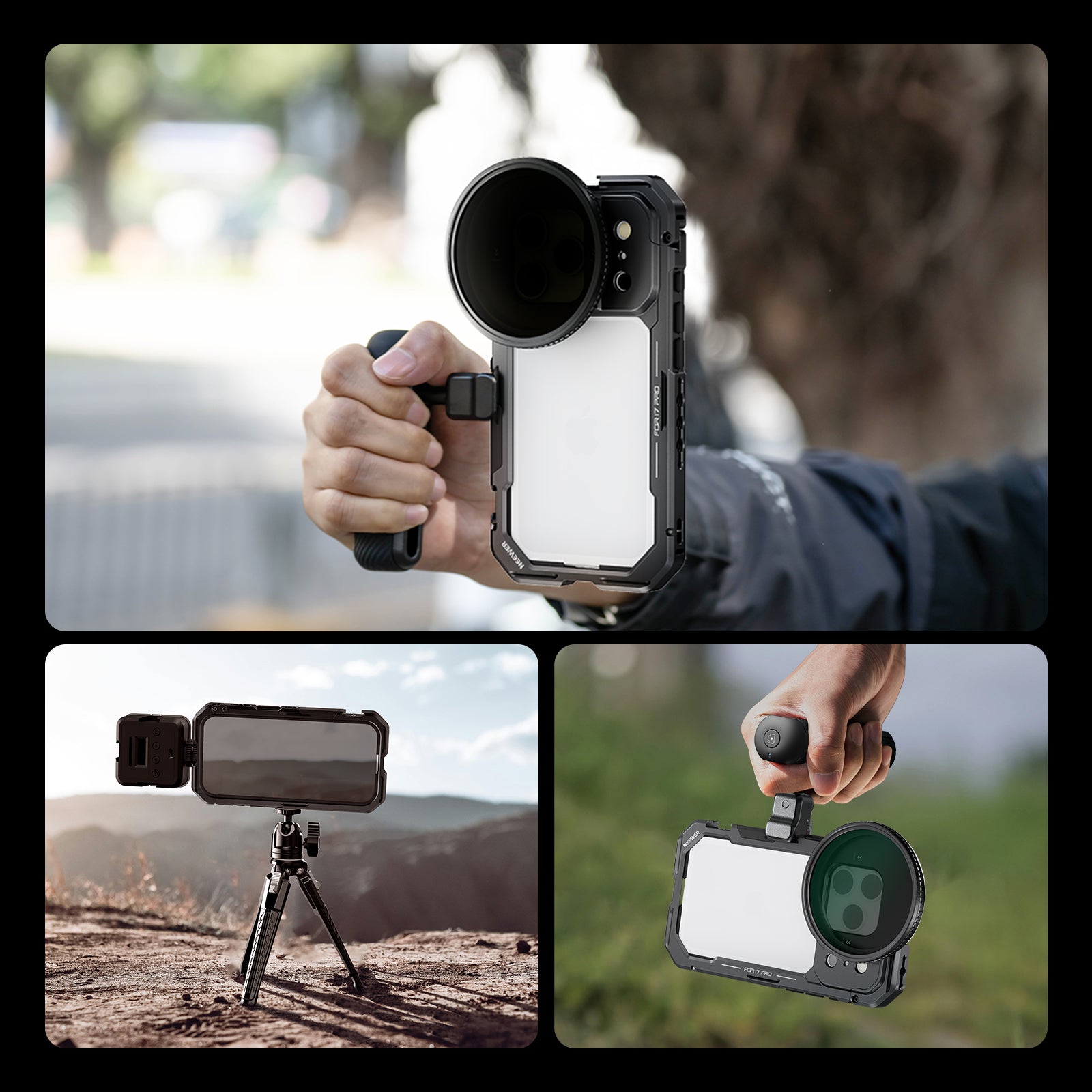 NEEWER LS-43 ULTRA 1.55x ブルーアナモルフィックスマホレンズ 17mm