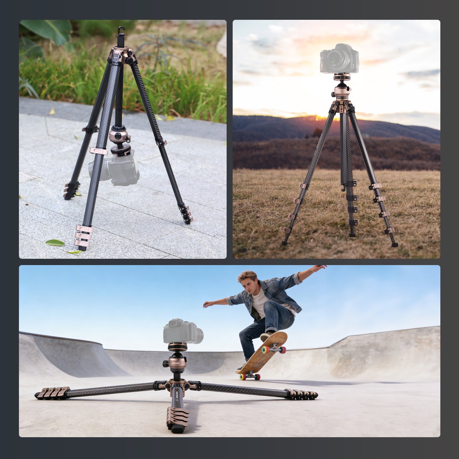 NEEWER LT39 158cm カーボン製 トラベル三脚 – NEEWER.JP