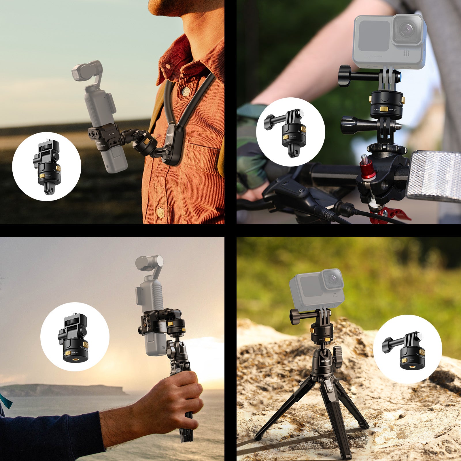 NEEWER GP-23 6in1 アクションカメラマウントセット GoPro DJI