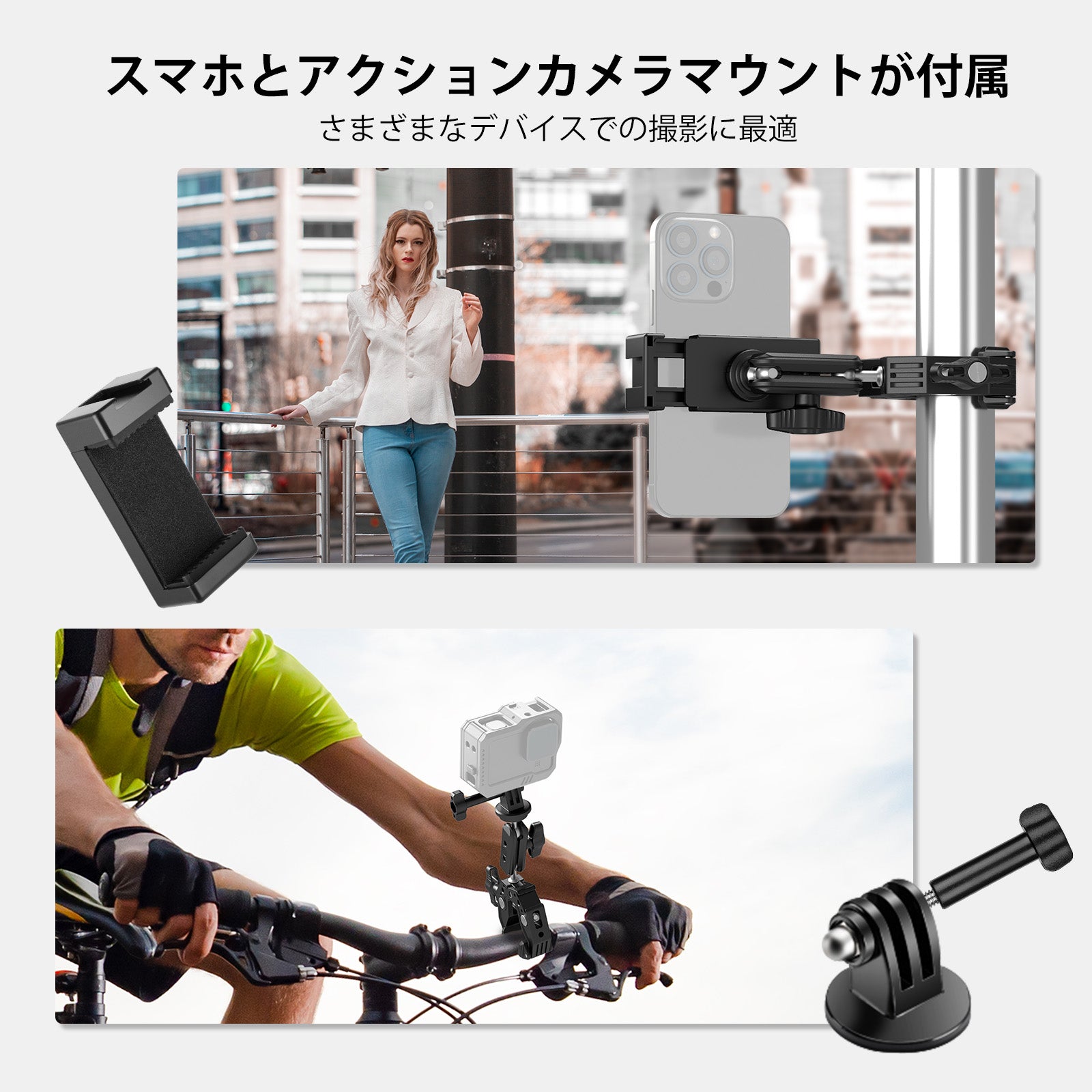 For ERIKOLE スーパークランプ 360°ミニボールヘッド クイックリリース