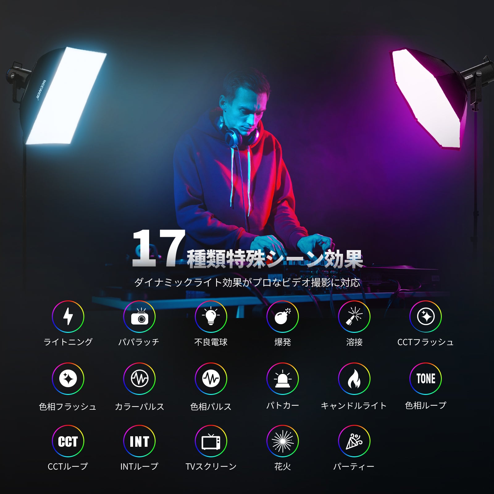 NEEWER CB200C 200W RGB COB LEDビデオライト – NEEWER.JP