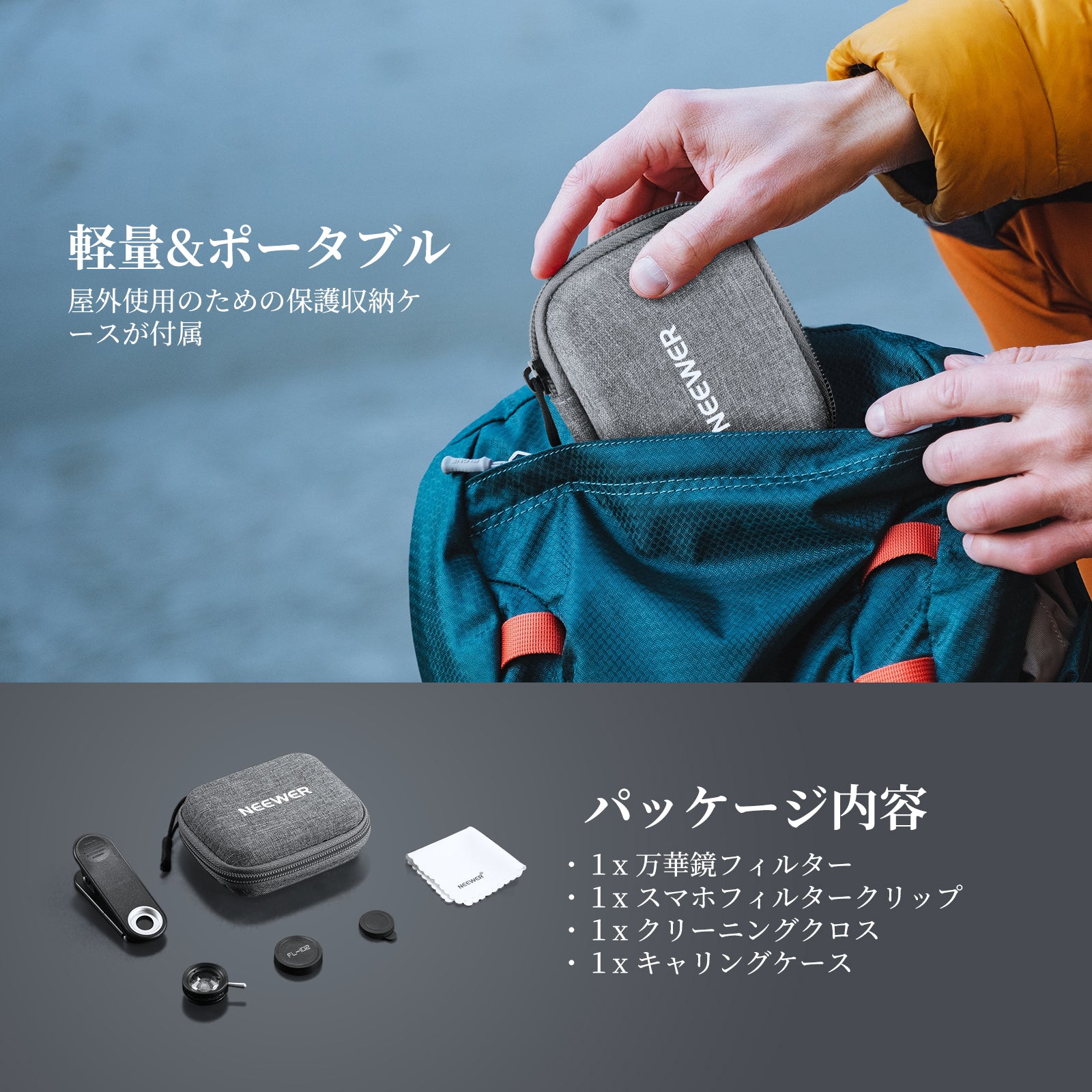NEEWER FL-102 24mm 万華鏡フィルター スマホクリップ付き – NEEWER.JP