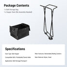 This package includes a ball storage bag and a hopper rack.