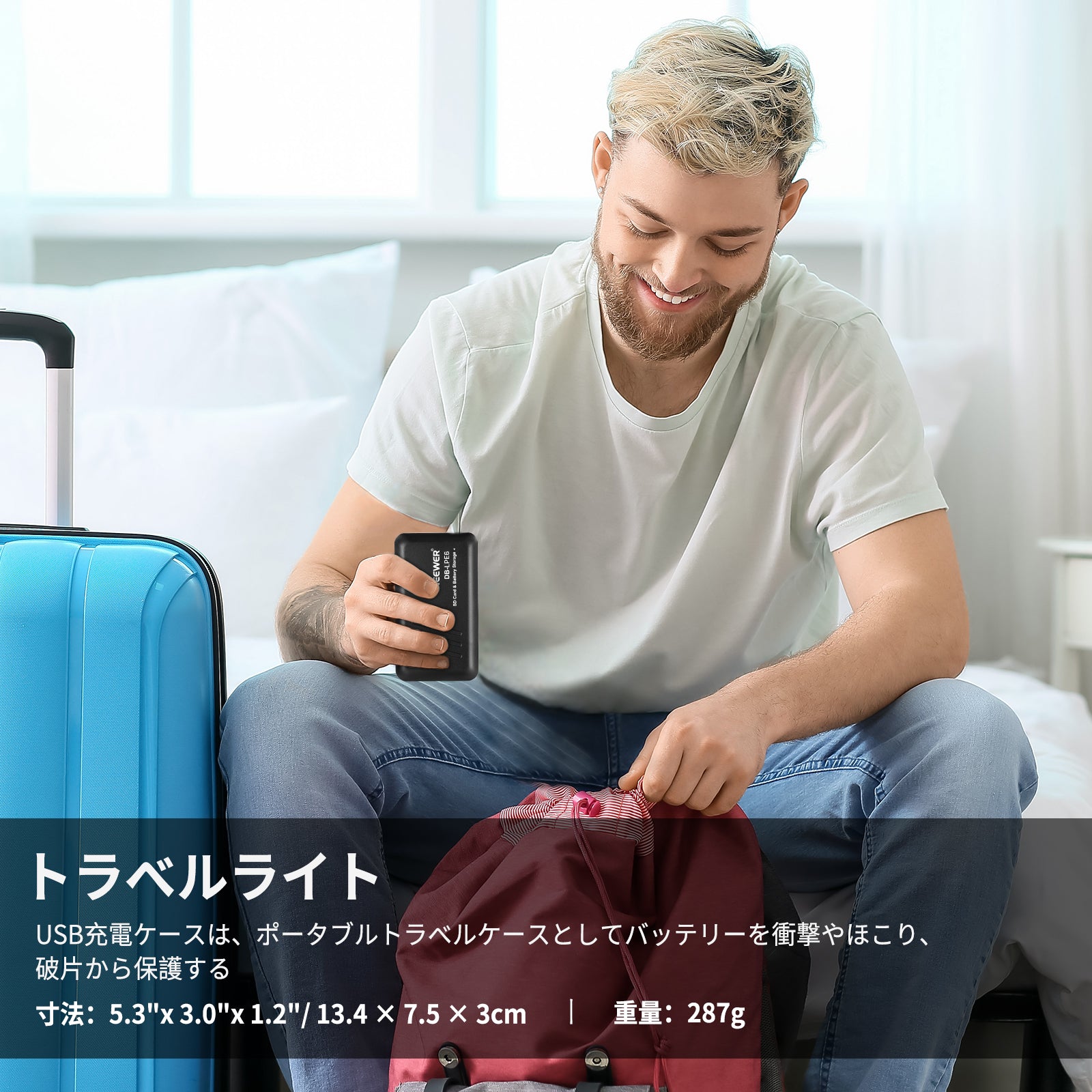 NEEWER 2個 LP-E6 LP-E6N 交換用バッテリーとUSBデュアル充電ケース