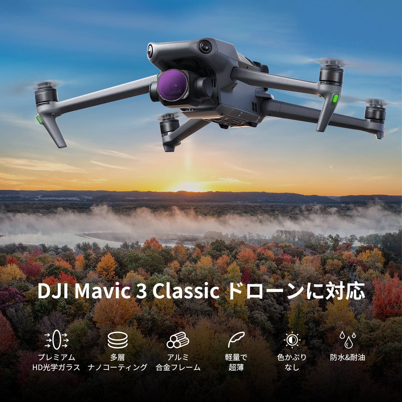 NEEWER ND/PLフィルター DJI Mavic 3 Classicに対応 4パック