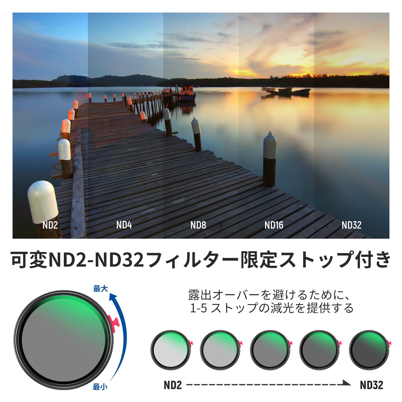 NEEWER 2in1 ND2-ND32可変＆1/4 ブラック拡散フィルター – NEEWER.JP