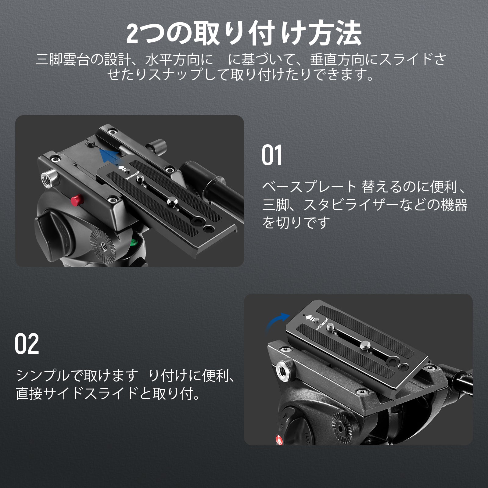 NEEWER QR5 クイックリリースプレート コンパチブル 501PL三脚 – NEEWER.JP