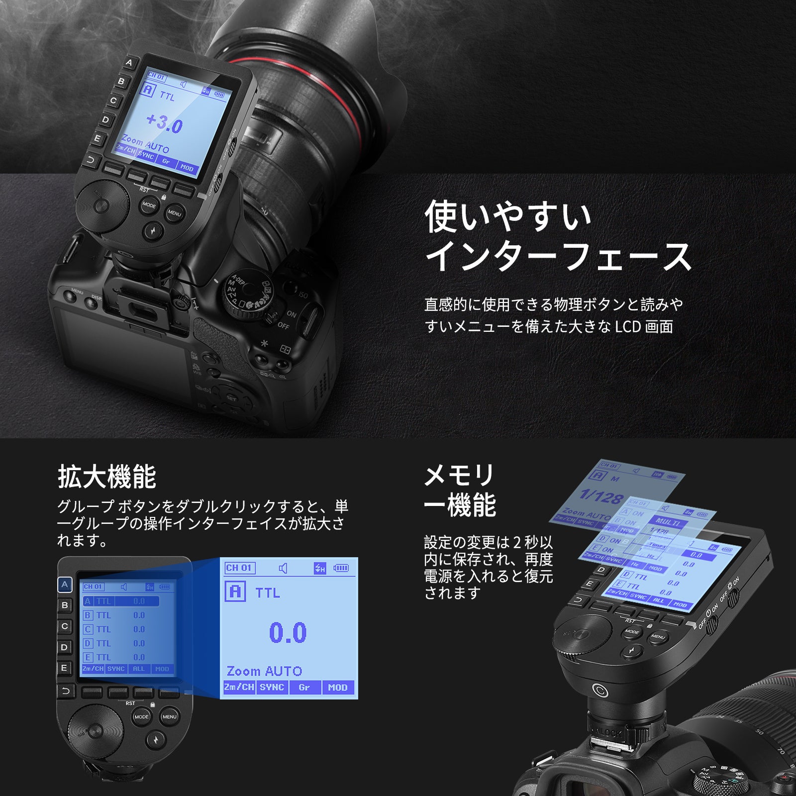 NEEWER アップグレード版 QPRO-C TTL ワイヤレスフラッシュ