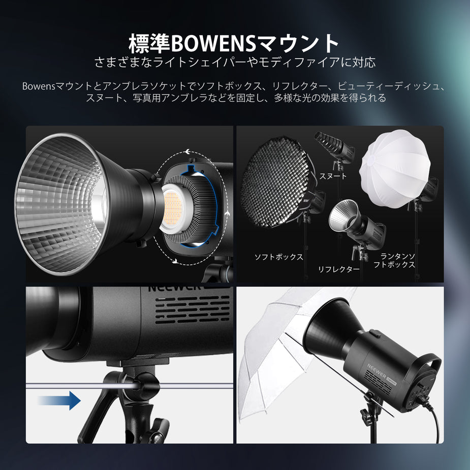 Test : neewer CB100C 130W RGB COB, lumière photo studio