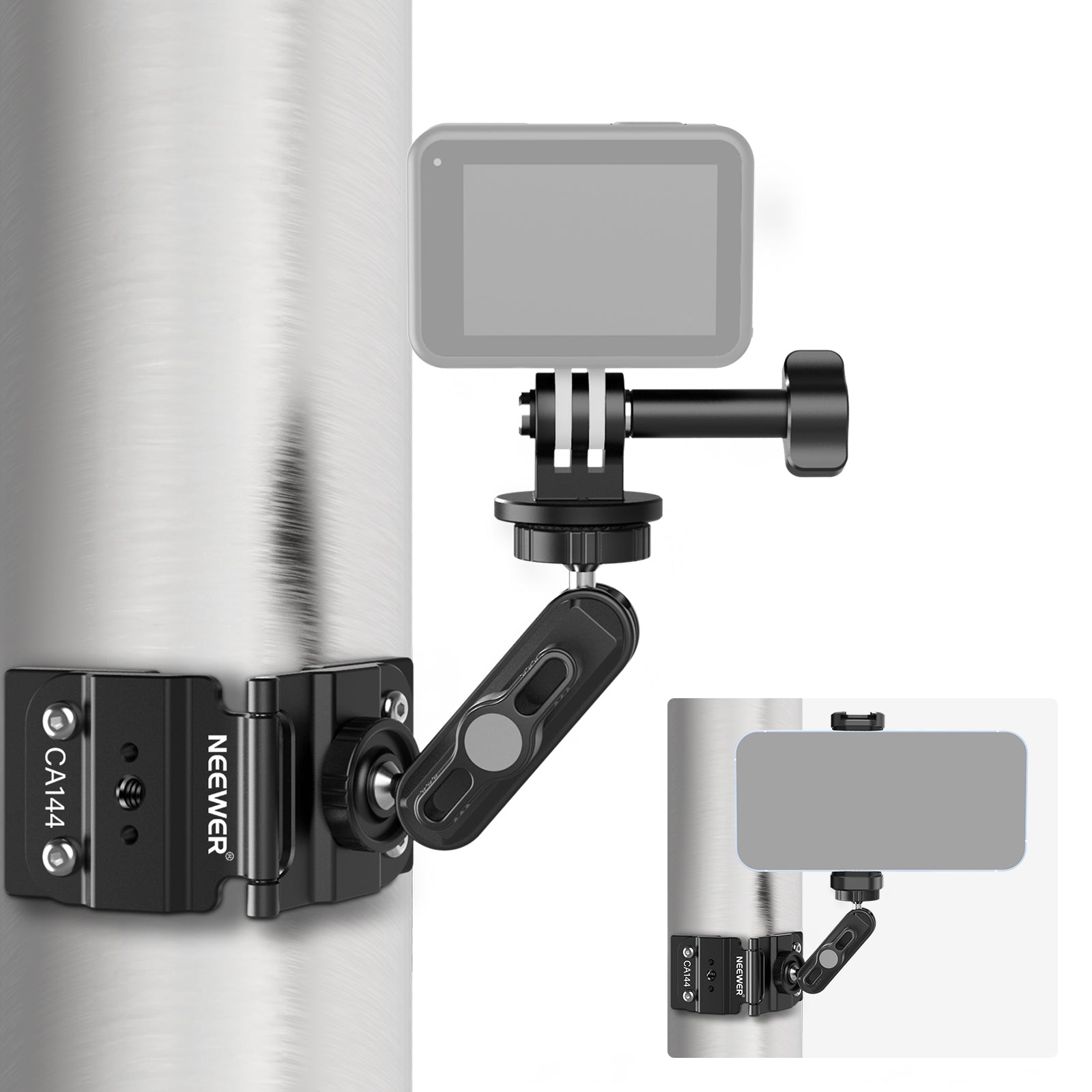 NEEWER CA144 マグネット式フェンスマウント アクションカメラ用