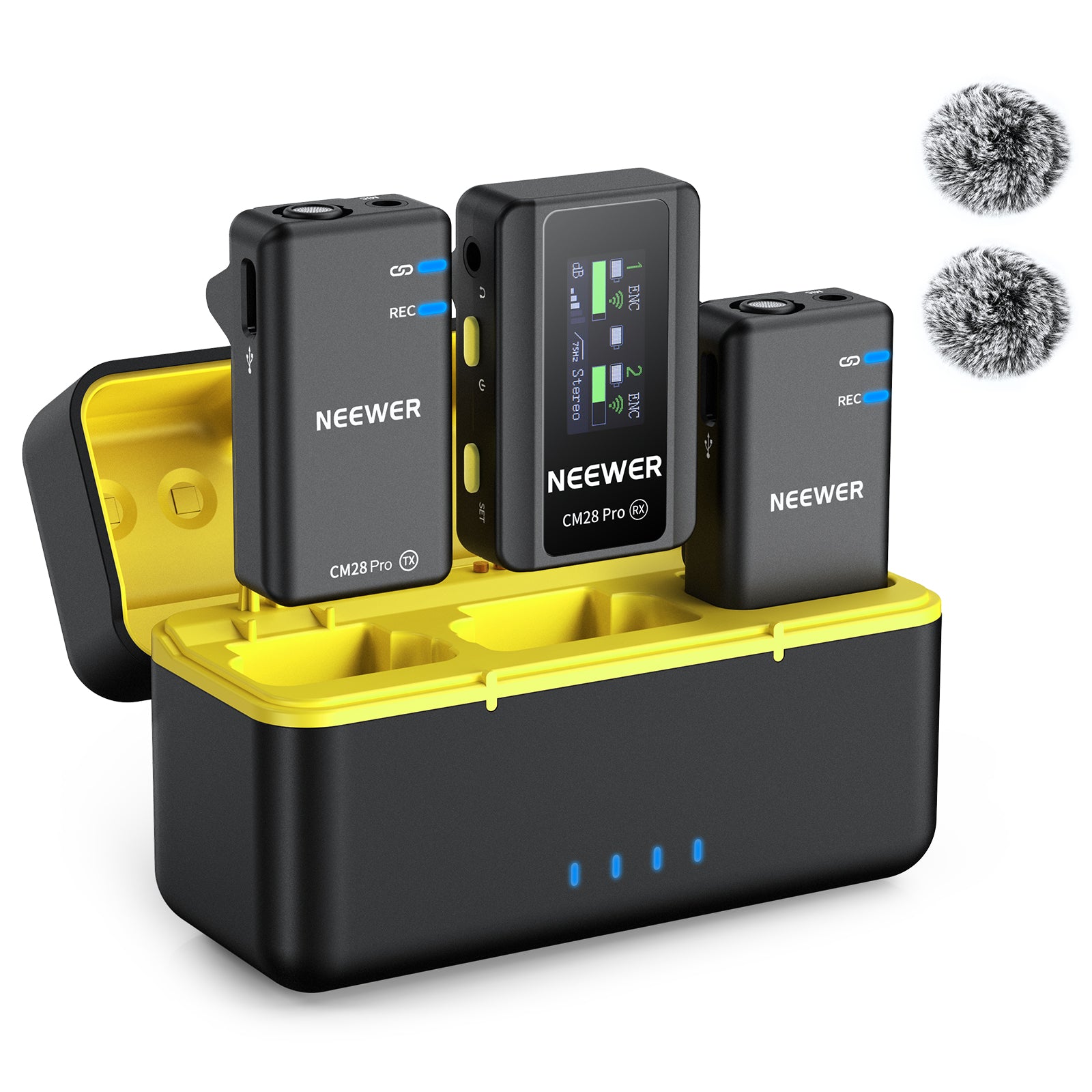 NEEWER CM28 PRO ワイヤレスラベリアマイク 充電ケース付き – NEEWER.JP