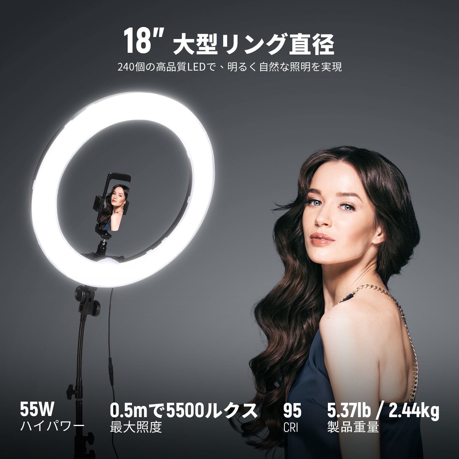 NEEWER RL-18 18インチ LEDリングライトキット – NEEWER.JP
