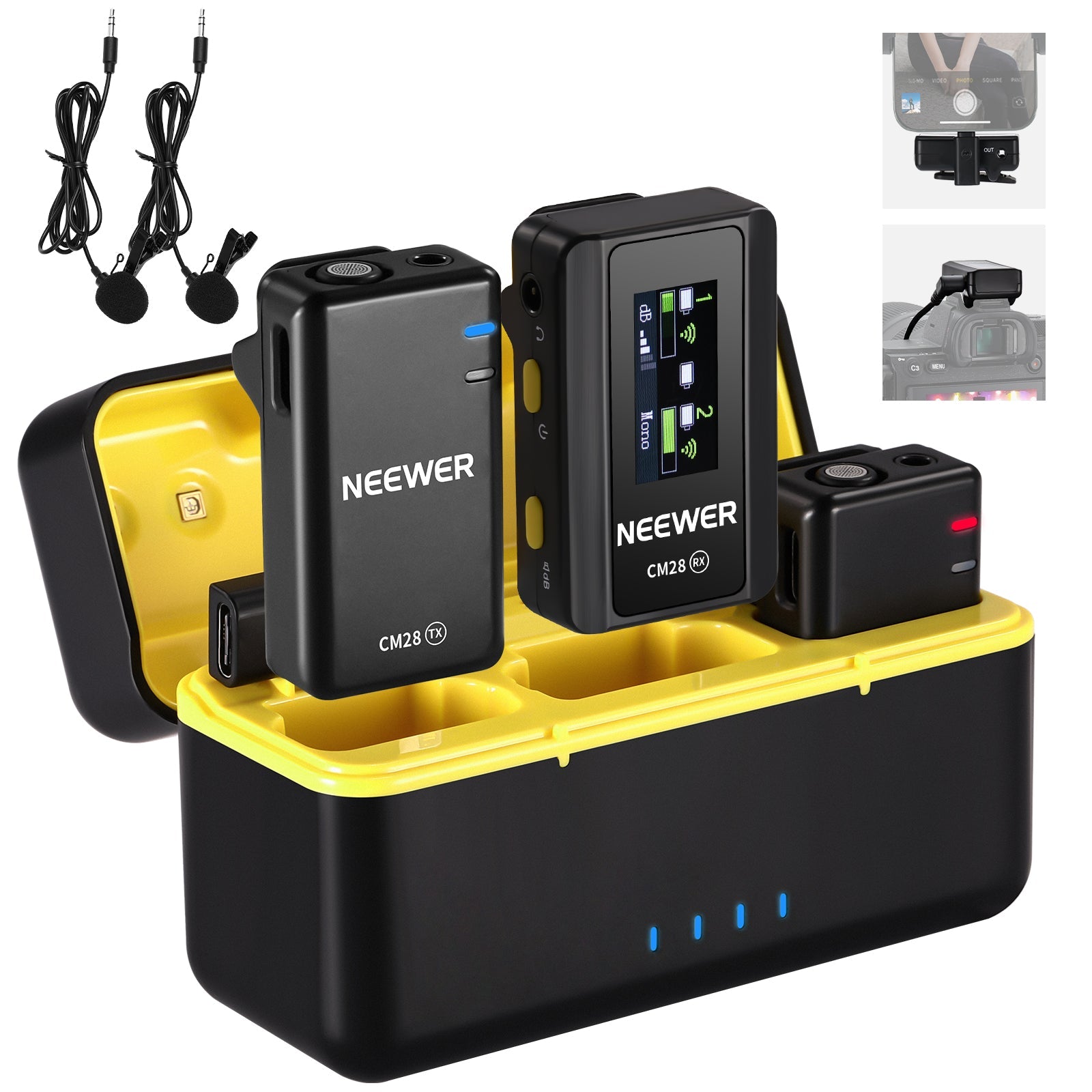 NEEWER CM28 無線ラベリアマイク 充電ケース付き – NEEWER.JP