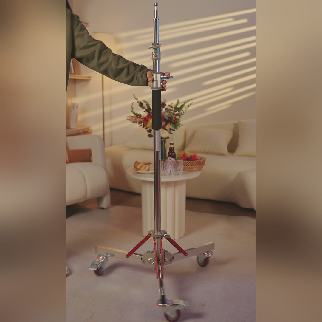 ライトスタンド　高さ調整可（120cm-305cm）キャスター付き NEEWER SC305W 305cm ステンレス製 ライトスタンド – NEEWER.JP