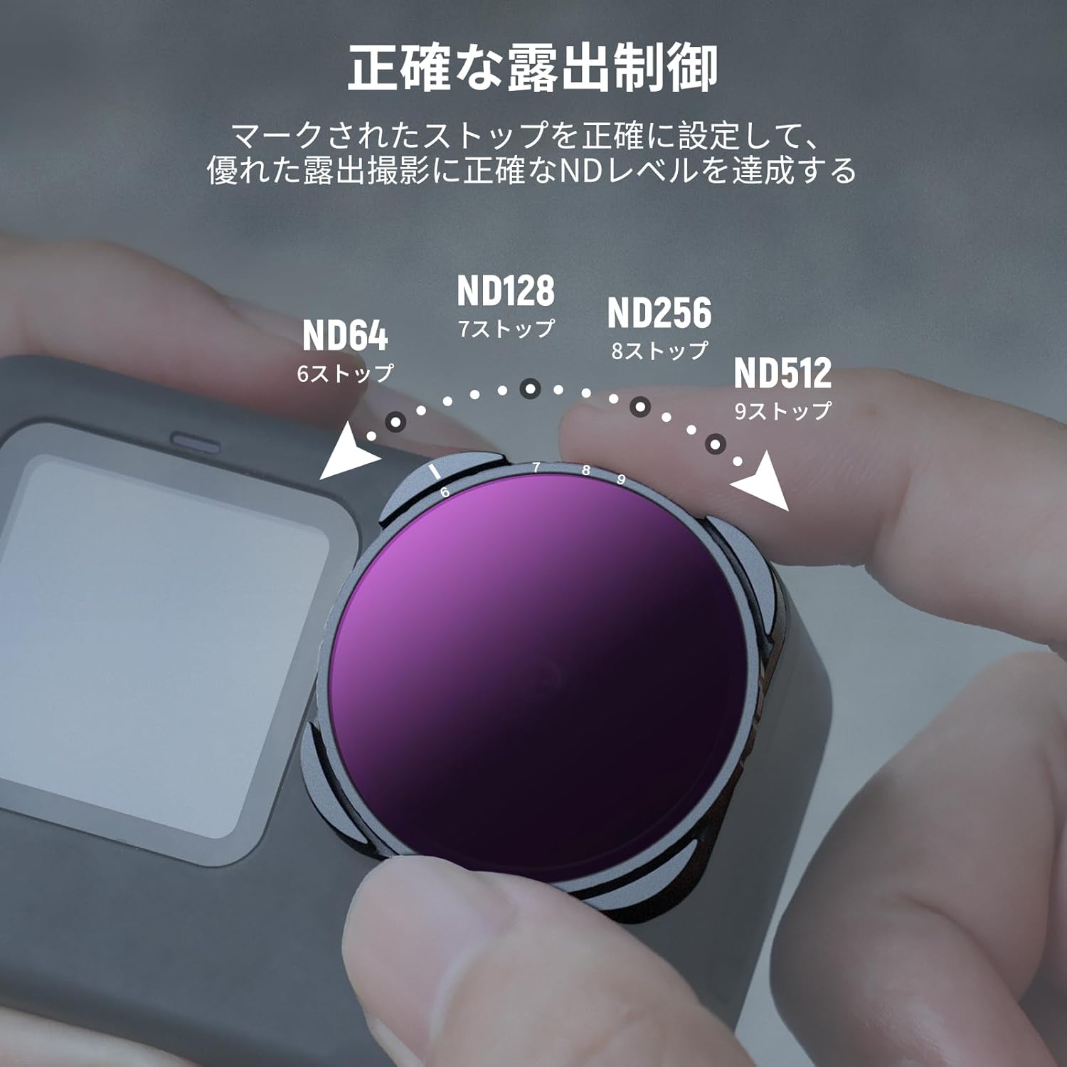 NEEWER ND4-ND32 (2～5ストップ) 可変NDフィルター コンパチブルGoPro