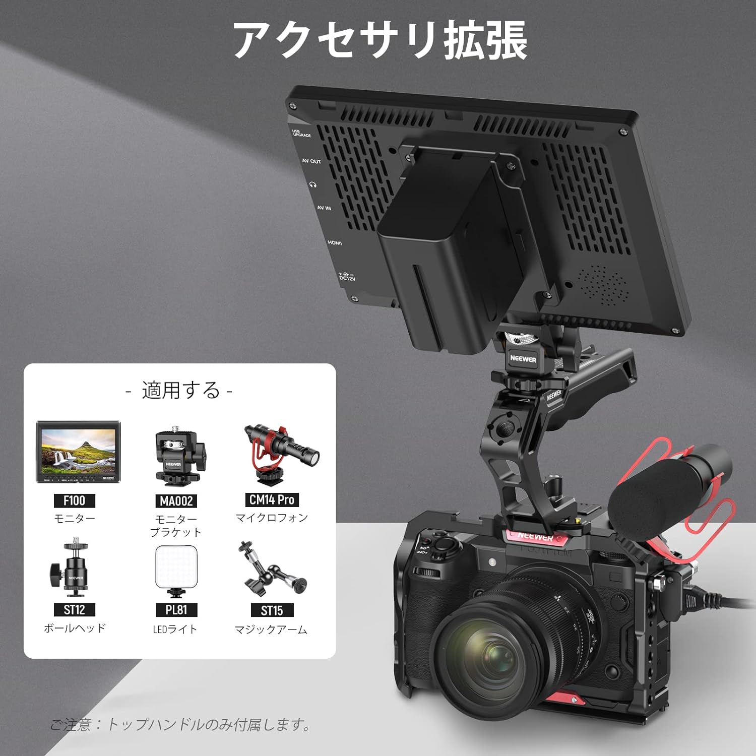 NEEWER CA008トップハンドル NATOレールキット – NEEWER.JP