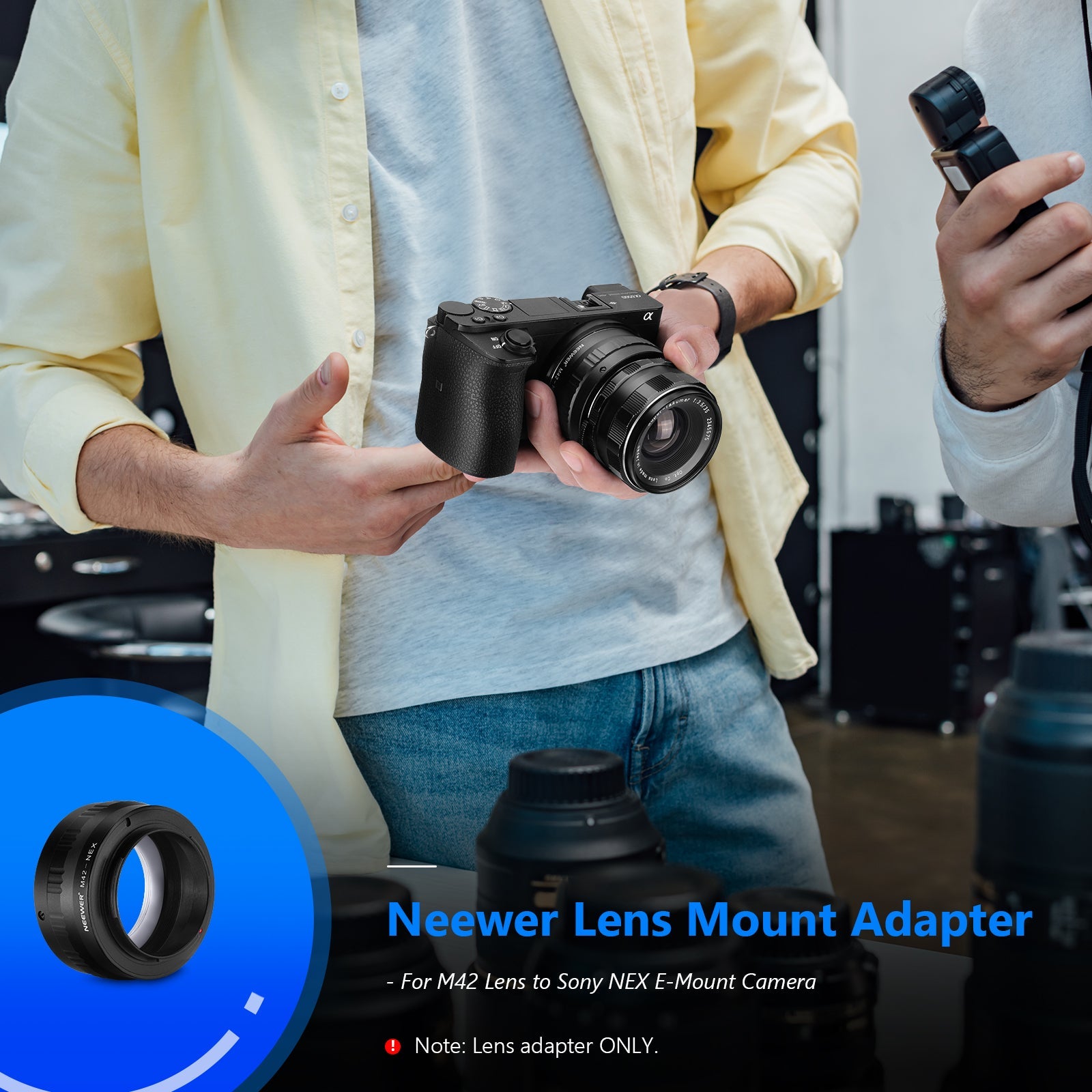NEEWER レンズマウントアダプター M42レンズ-NEX Eマウントカメラ用