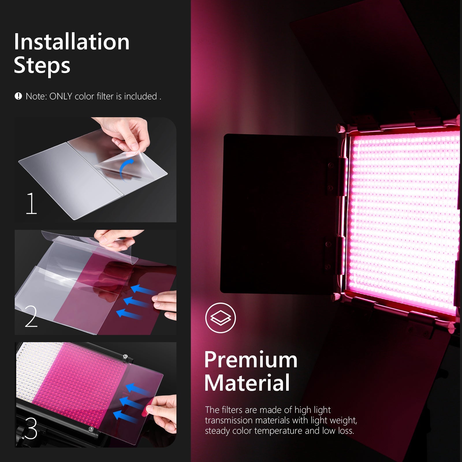 NEEWER 8枚カラーフィルターセット 660 LEDビデオライト専用 – NEEWER.JP