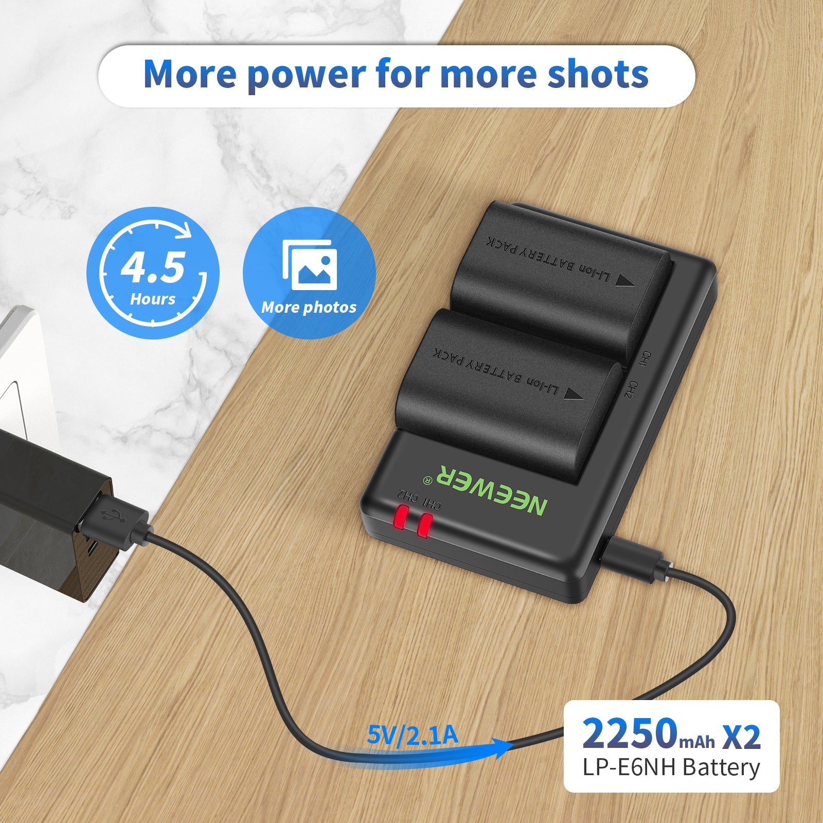 NEEWER LP-E6NH Replacement Li-Ion Battery Set - NEEWER – NEEWER.JP NEEWER LP-E6NH Replacement Li-Ion Battery Set - NEEWER – NEEWER.JP