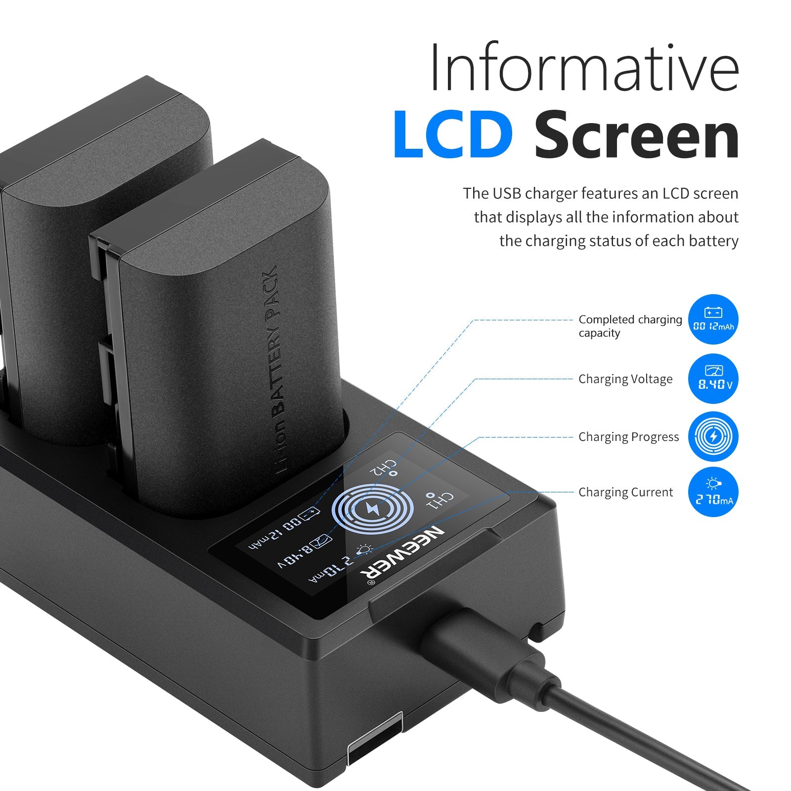 Neewer LP-E6交換用バッテリー充電器セット - NEEWER – NEEWER.JP