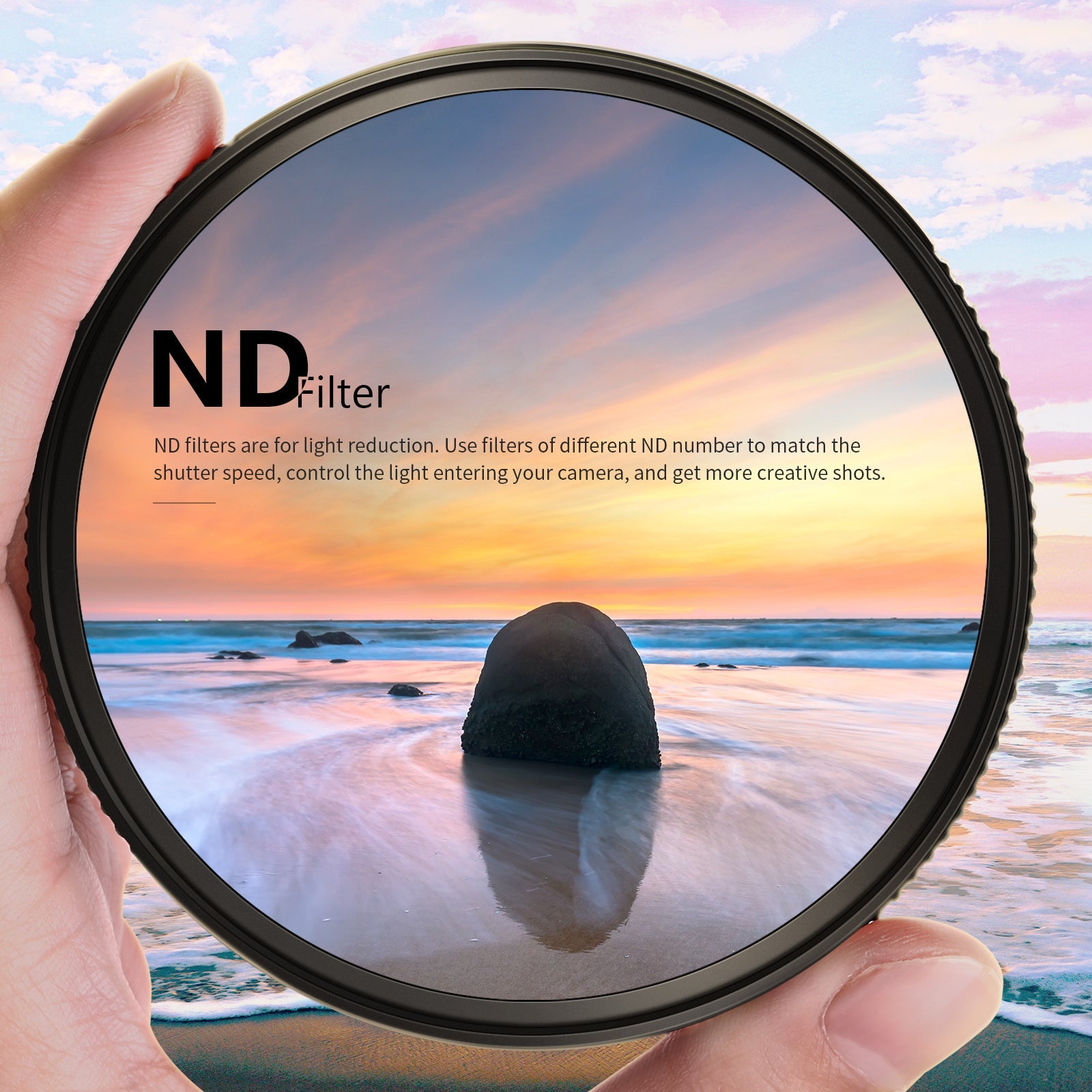 NEEWER NDフィルター ND1000 10-ストップ 減光フィルター- NEEWER