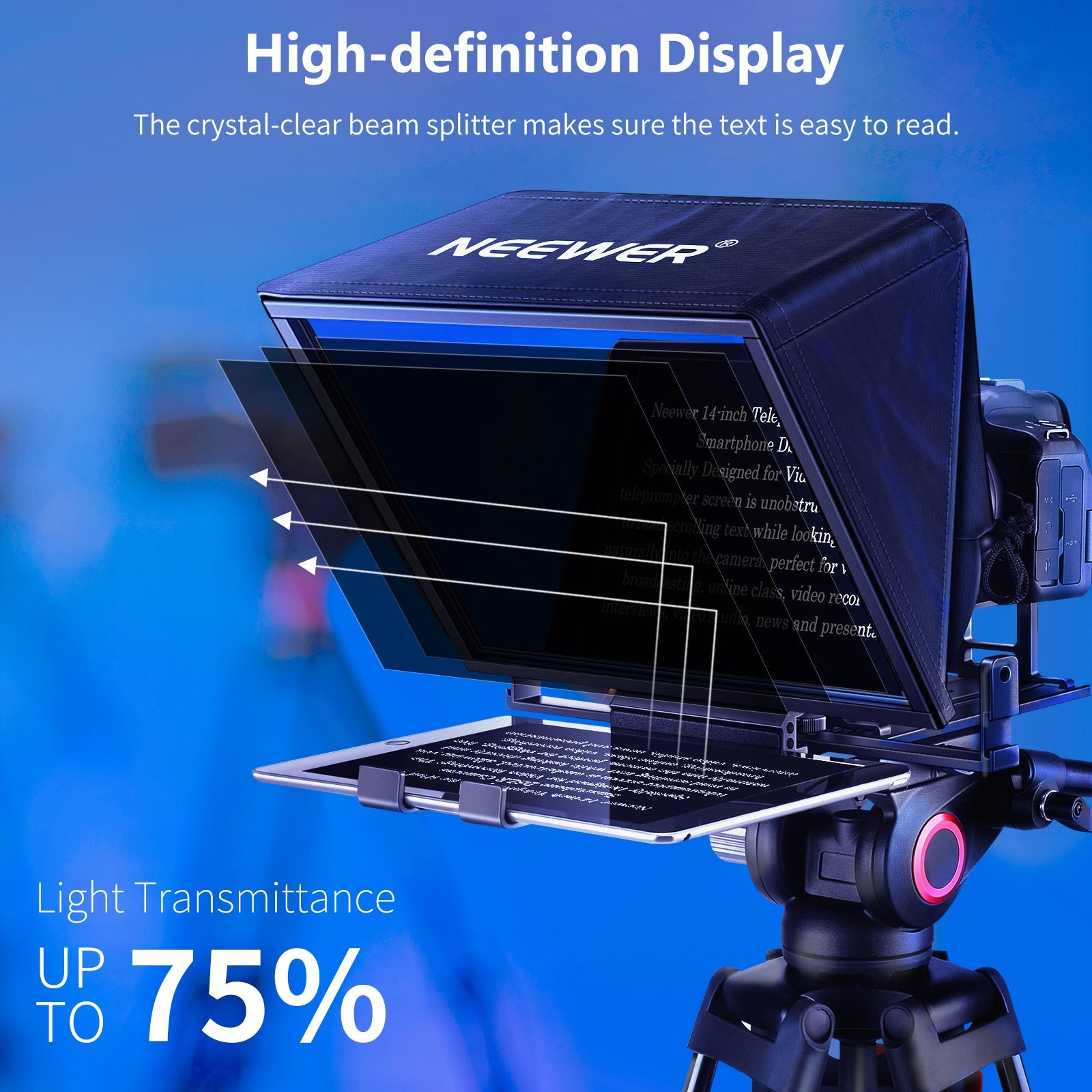 NEEWER X14 Portable Teleprompter with RT-110 Remote