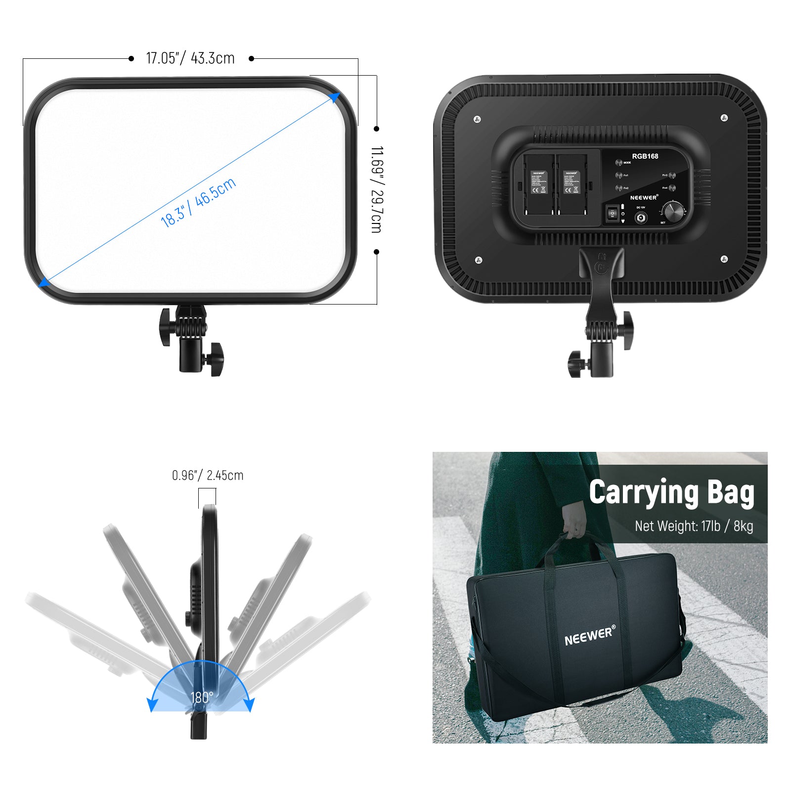 NEEWER ledビデオライト NEEWER 18.3