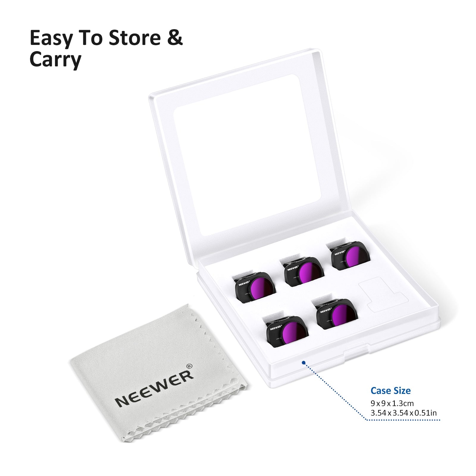 NEEWER 5 Packs Polarizer ND Filter Set