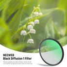 NEEWER Black Pro-Mist 1 Filter Dream Cinematic Effect Camera Ultra-Slim Filter