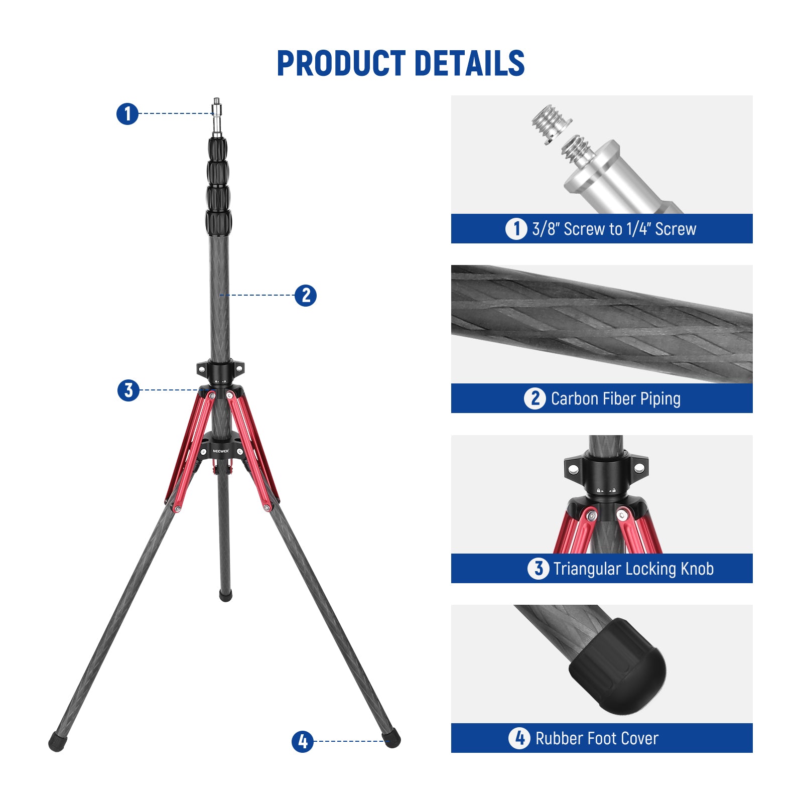 NEEWER ST250R カーボン　ライトスタンド　中古 NEEWER ST210R ライトスタンド – NEEWER.JP