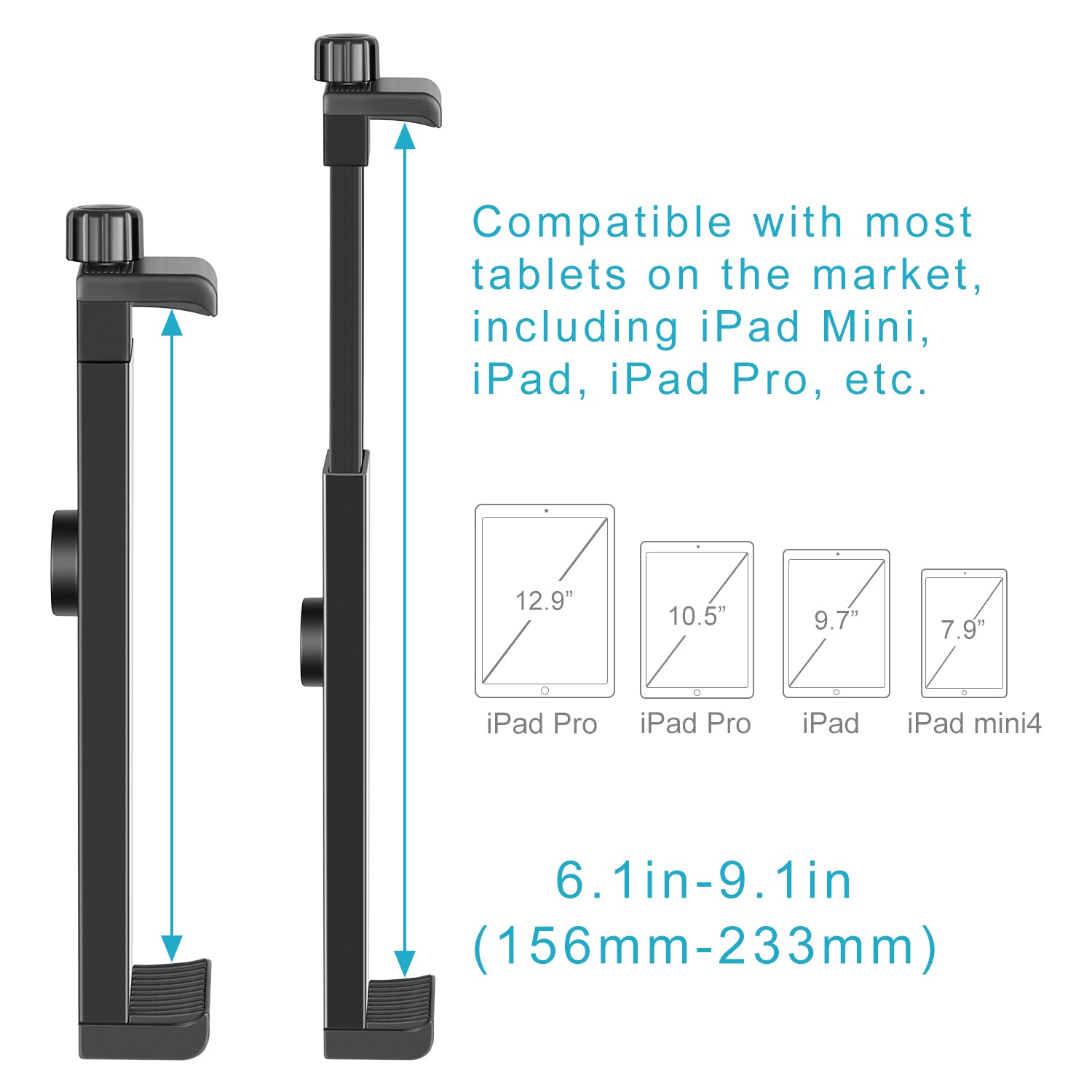 Neewer iPad Tablet Mount Holder, 6.3-9.25 inches for iPad Air Pro