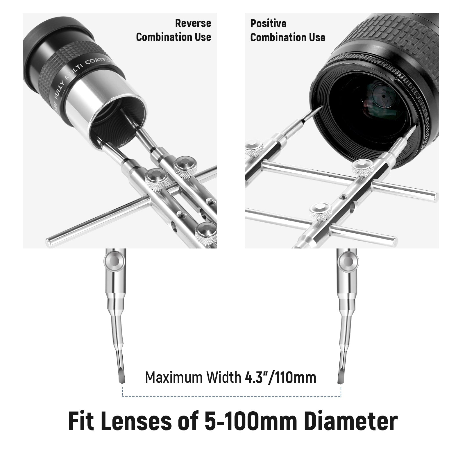 NEEWER レンズスパナレンチ ステンレススチール製 プロの修復開口